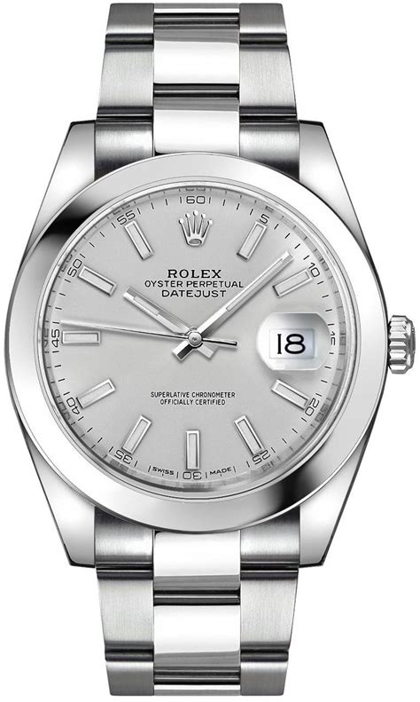 silver men's rolex watch|Rolex op 41 silver dial.